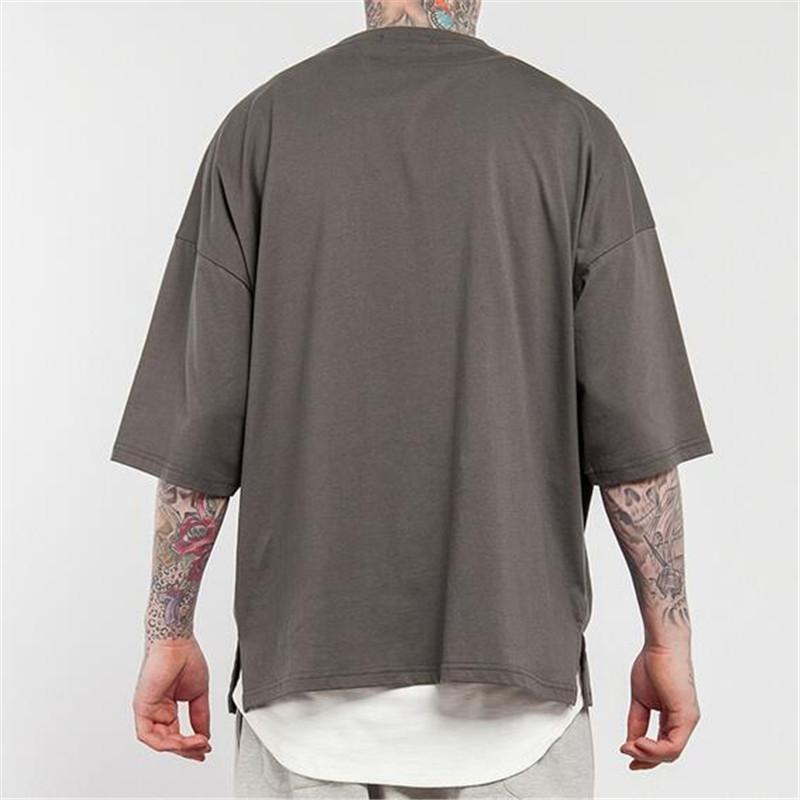 Solid Drop Shoulder Oversized Tee
