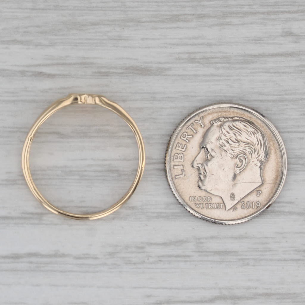 Engravable Heart Ring 10k Yellow Gold Size 5.25 Keepsake Promise Band