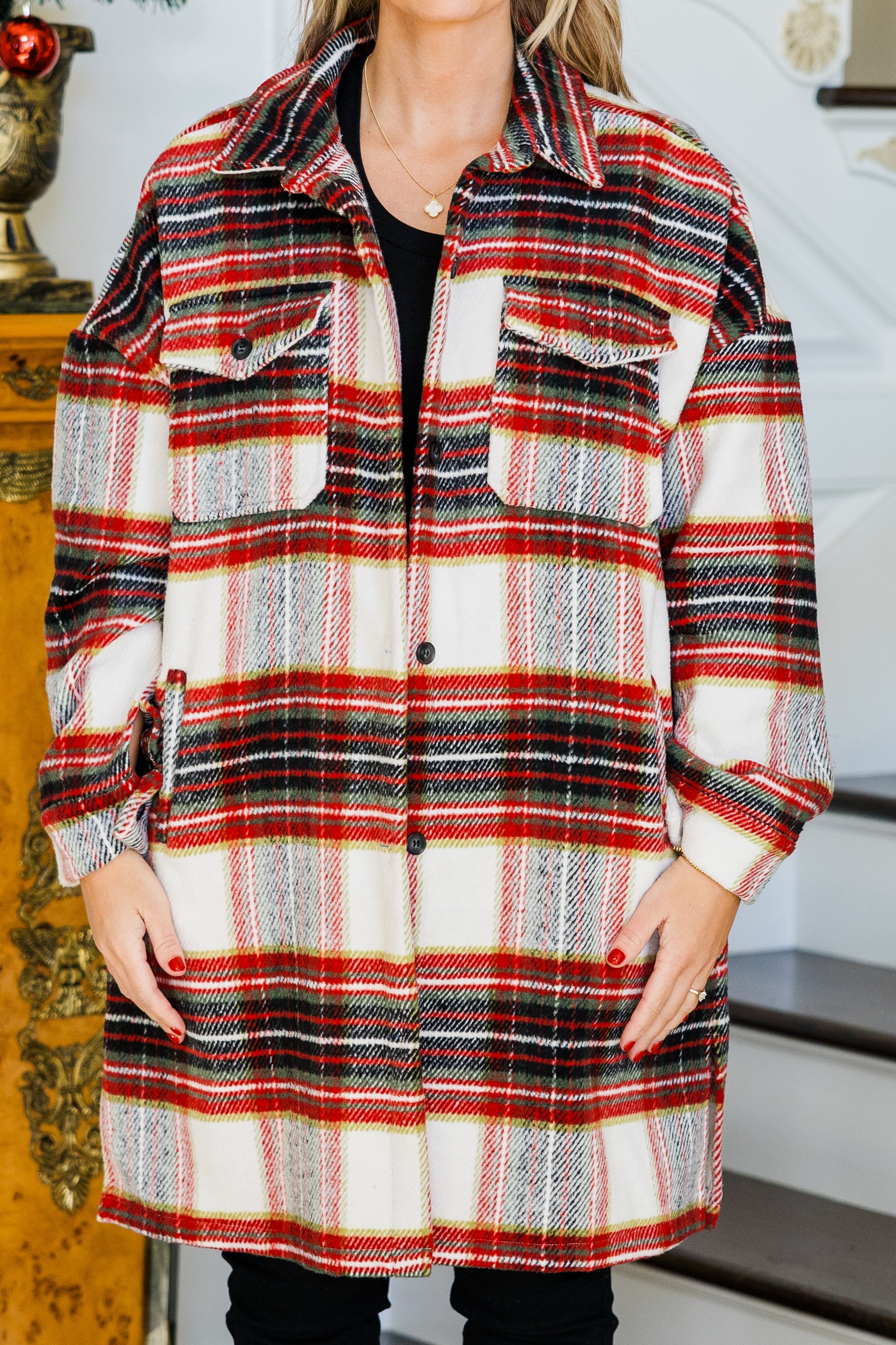 Be The One Shacket. Red