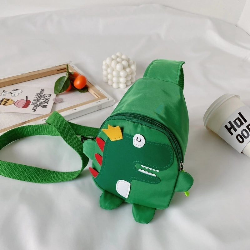 Women's Mini Nylon Cartoon Dinosaur Fashion Zipper Crossbody Bag