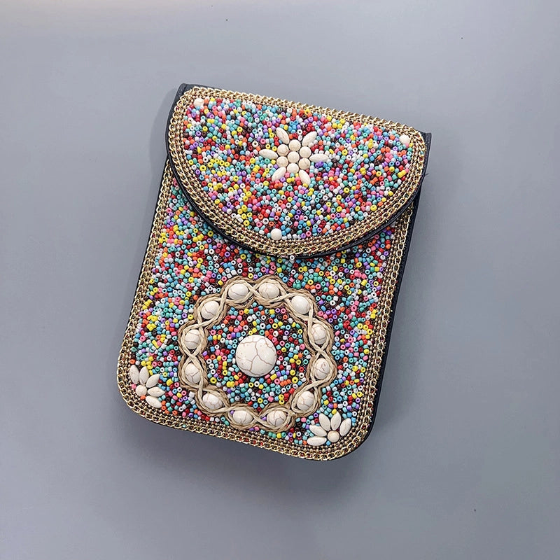 Women's Pu Leather Flower Vintage Style Classic Style Square Magnetic Buckle Phone Wallets