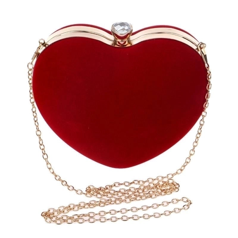 Hot Heart-shaped Handbag Lady Fashion Makeup Bag Evening Bag Clutch Bag