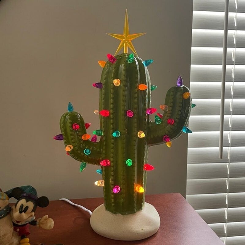 🌵Vintage Christmas Luminous Cactus✨