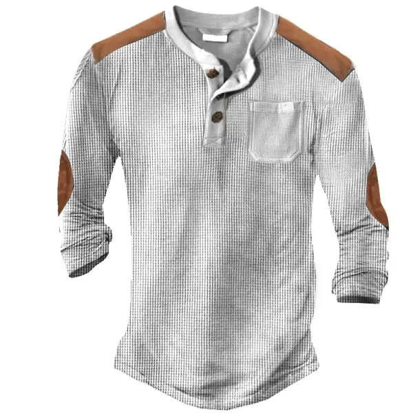 Men's Retro Casual Button Collar Outdoor T-Shirt