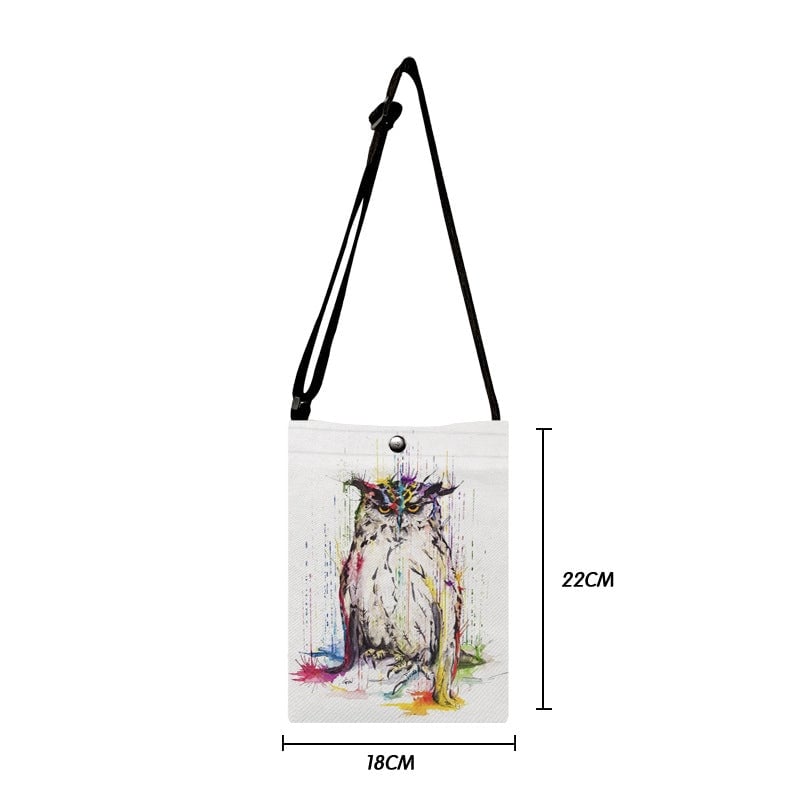 Women's Small Textured Velvet Animal Vacation Classic Style Square Magnetic Buckle Crossbody Bag