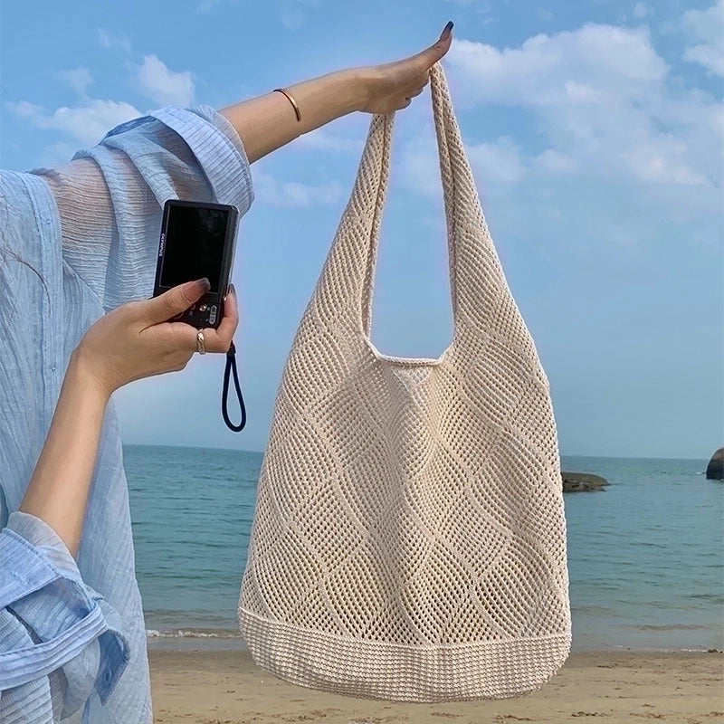 Women's Medium Polyester Solid Color Cute Square Open Underarm Bag