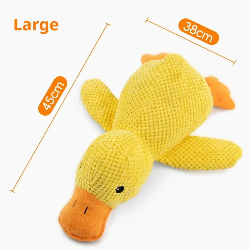 Plush Duck Dog Toy – Soft & Squeaky Comfort Companion