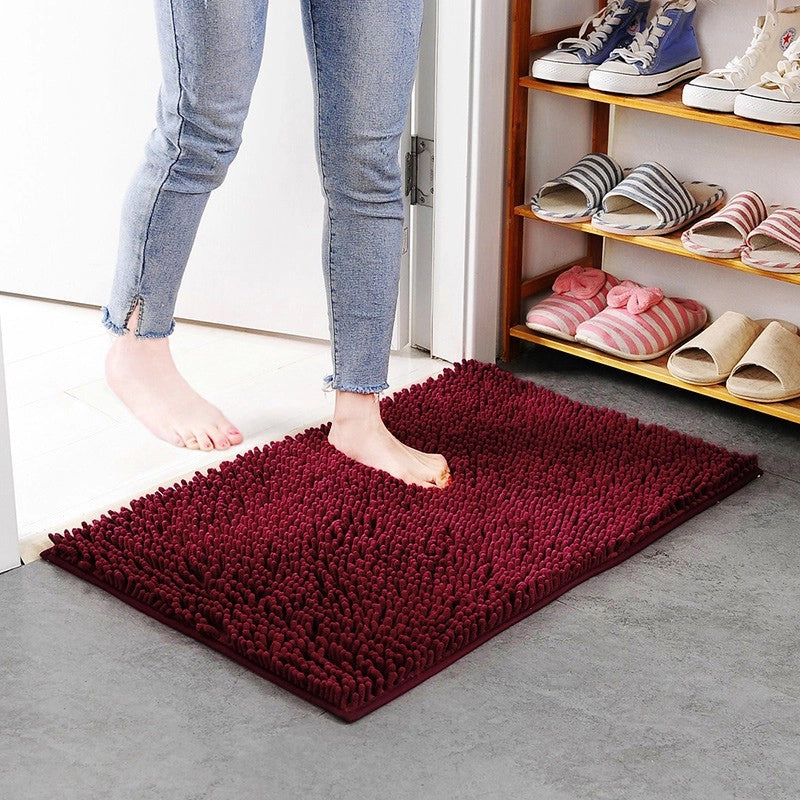 Floor Mats Chenille Floor Mats Bedroom Kitchen Living Room Carpet Bathroom Door Absorbent Anti-Slip Floor Mats Foot Mats