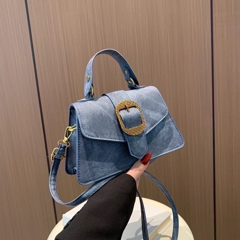 Women's Pu Leather Solid Color Vintage Style Flip Cover Handbag