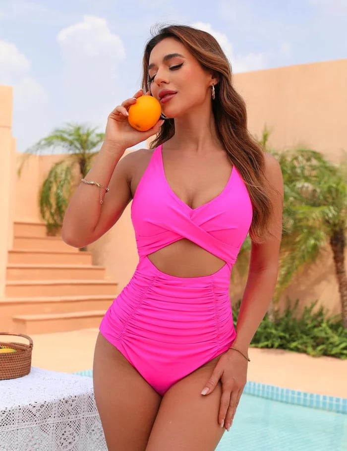 47% OFF 2024🔥Push Up One Piece Tummy Control Swimsuit