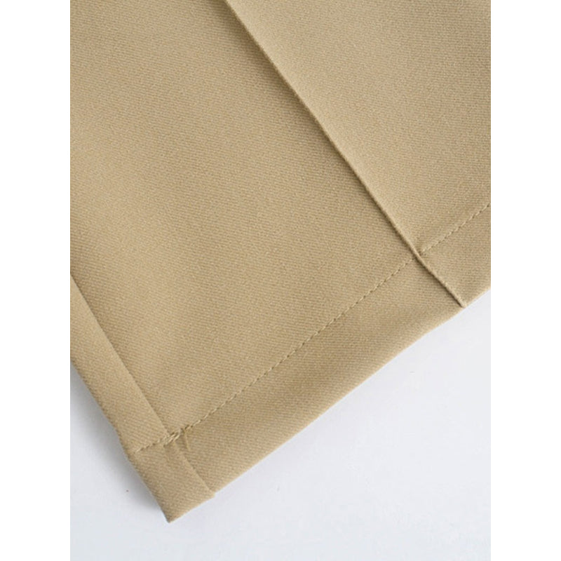 Women Office Wear High Waist Straight Pants