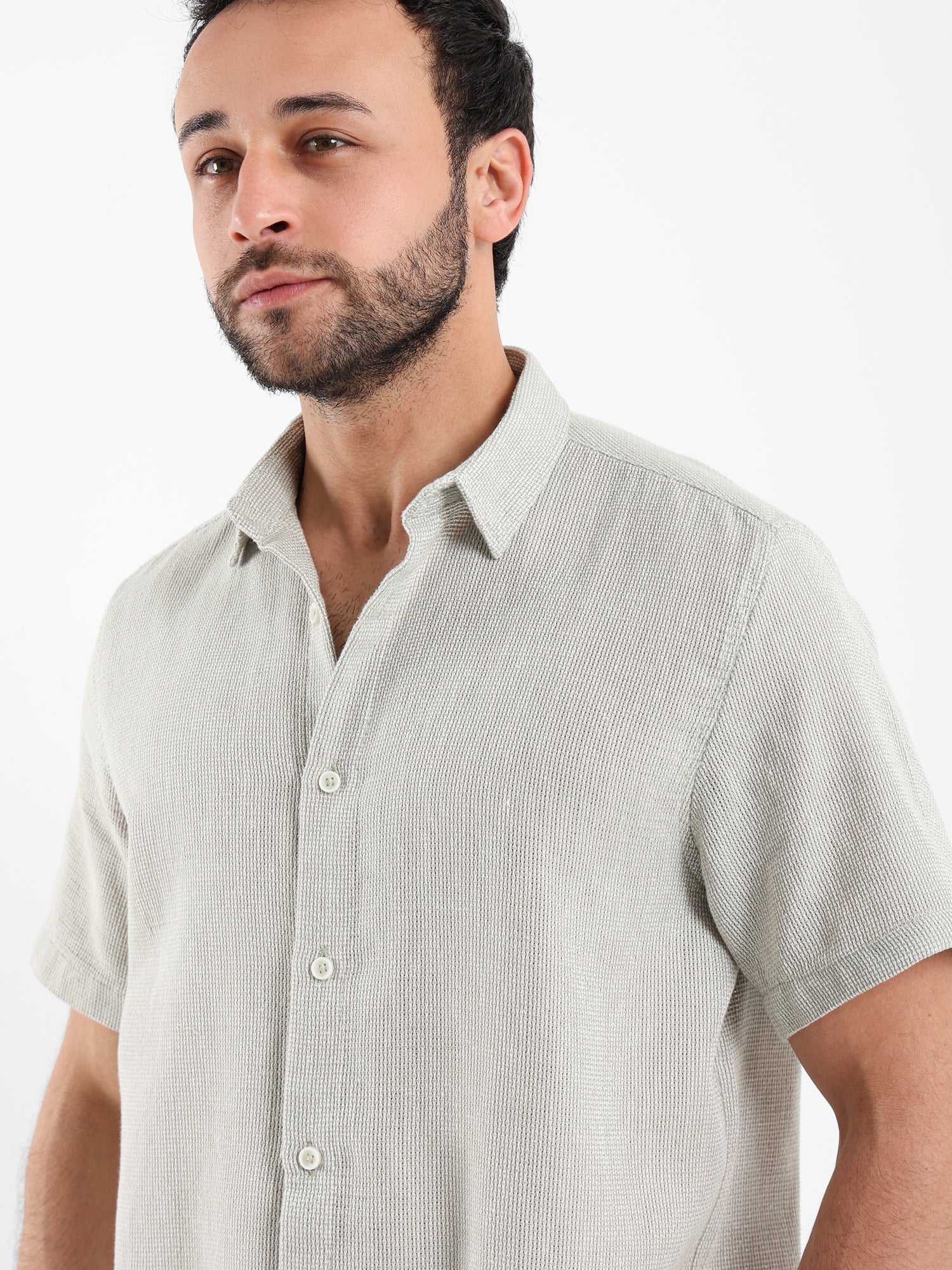 Textured Short Sleeve Shirt