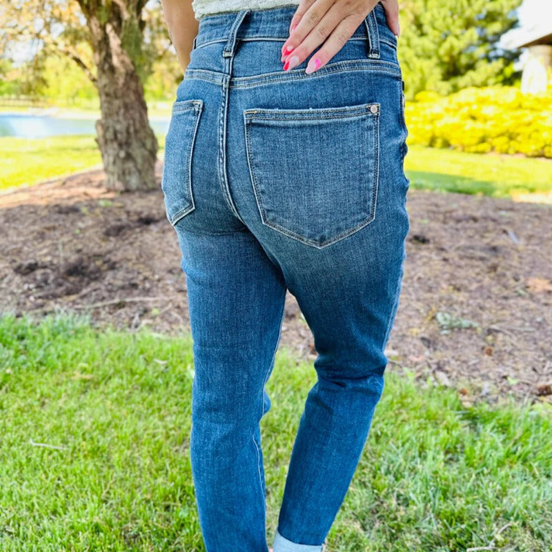 Cuffed Stretchable Jeans