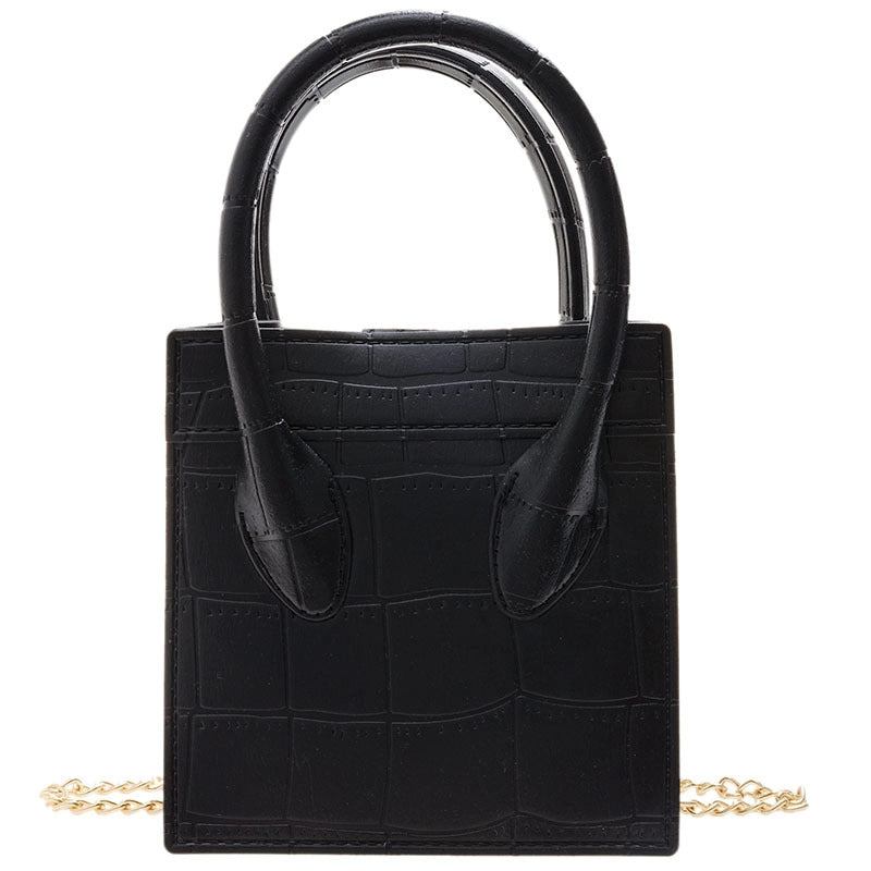 Women's Small All Seasons Pvc Solid Color Fashion Square Magnetic Buckle Handbag