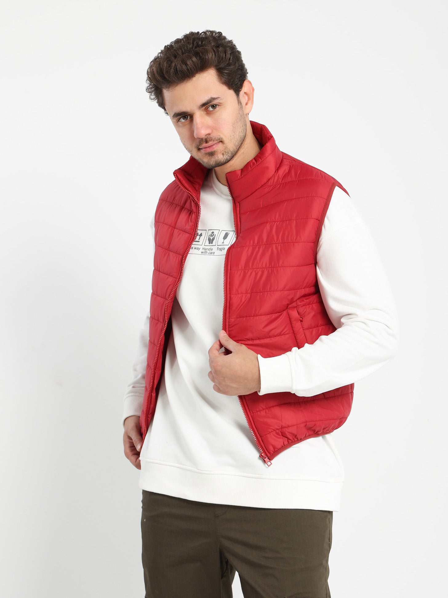 Textured Puffer Vest