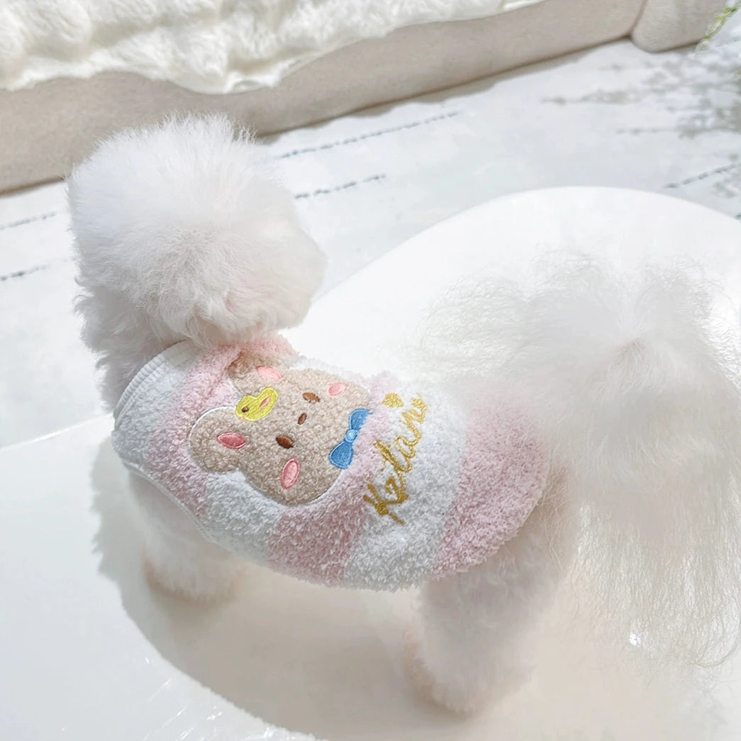 Rabbit Pattern Soft Warm Dog Cat Vest