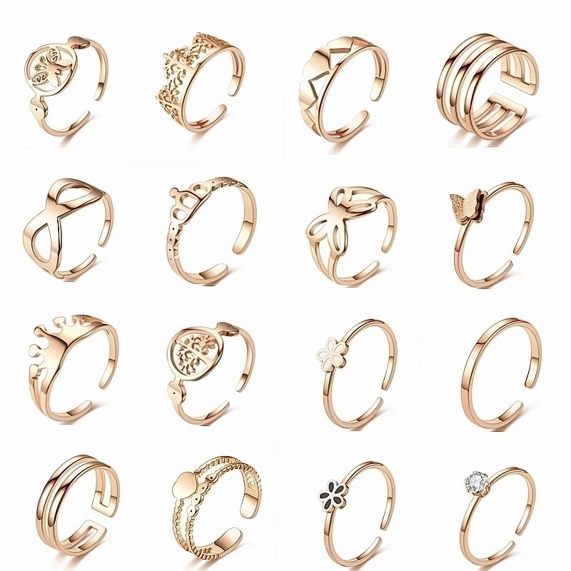 Heart Titanium Steel 18K Gold Plated Carving