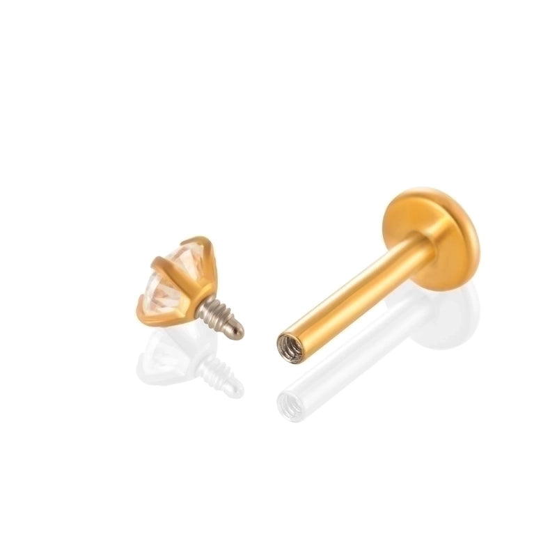 1 Piece Ear Cartilage Rings & Studs Minimalist Round 316L Stainless Steel  Plating Inlay Zircon