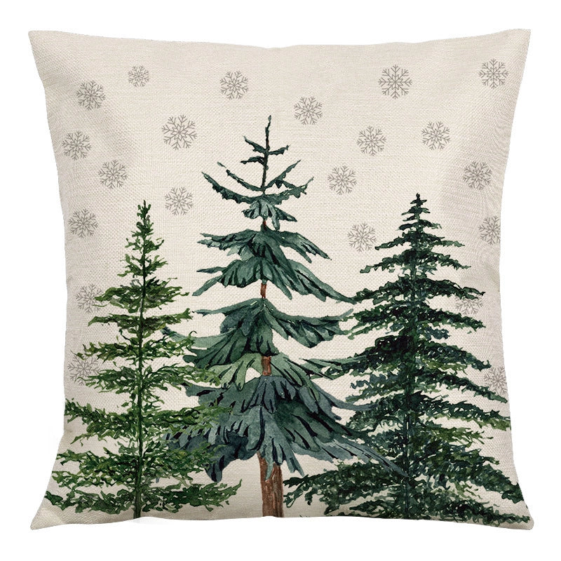 Fashion Christmas Tree Letter Linen Pillow Cases