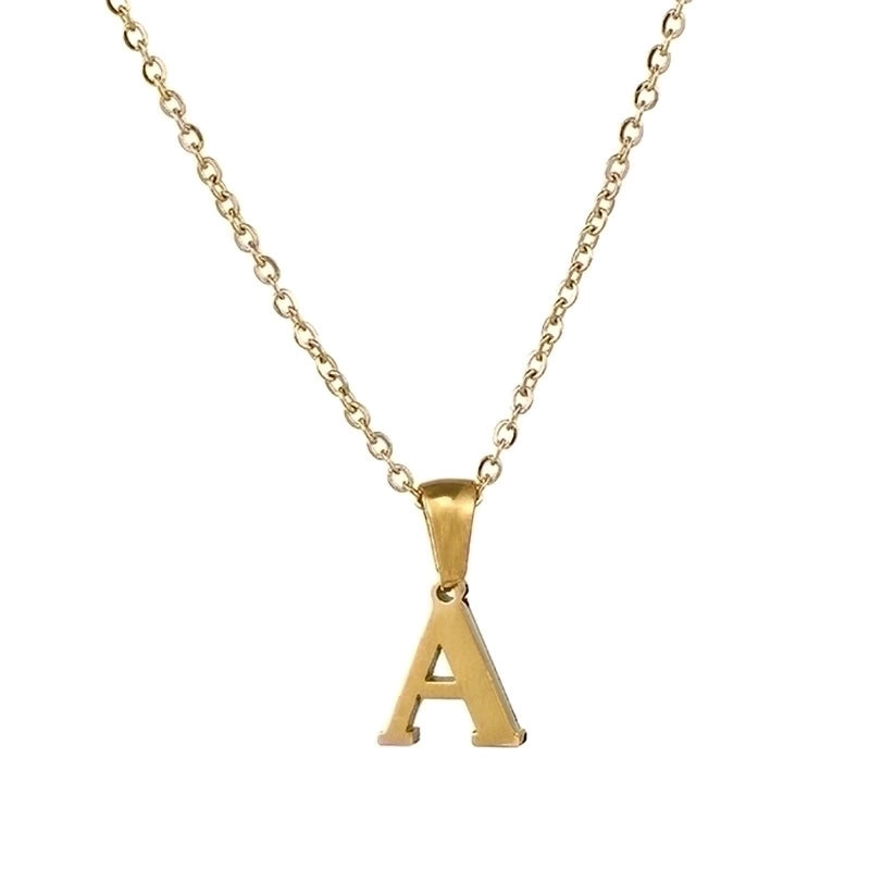 Minimalist Letter Stainless Steel Necklace 1 Piece