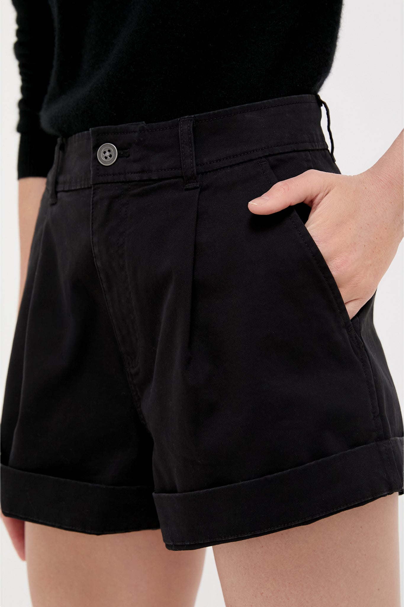Black Wells Chino Shorts