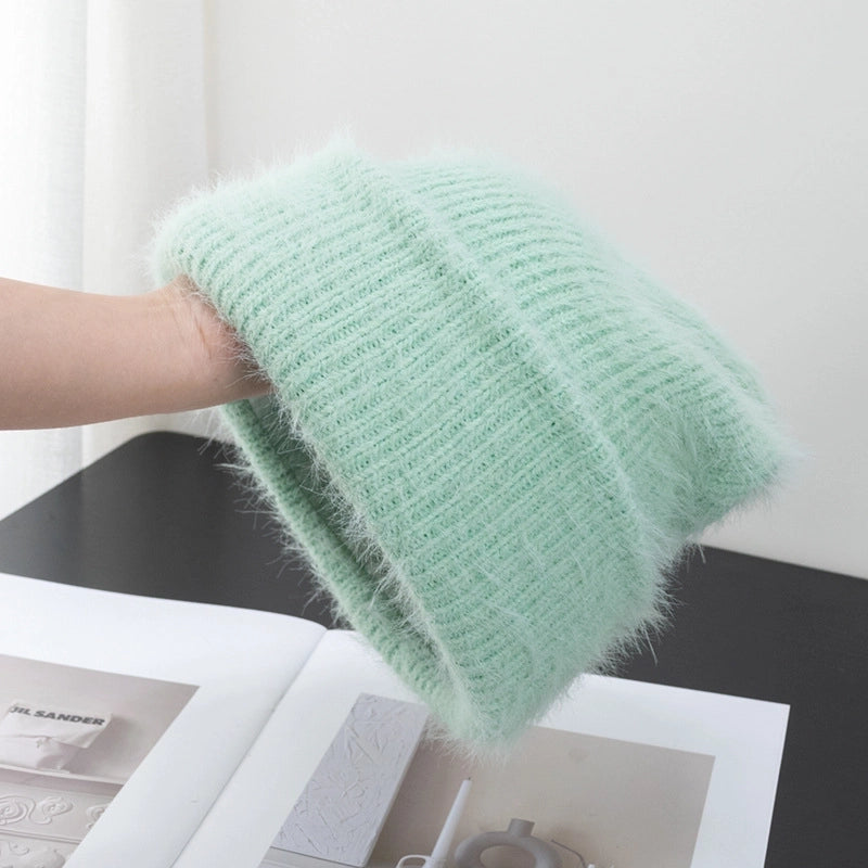 Women's Cute Sweet Minimalist Solid Color Eaveless Wool Cap