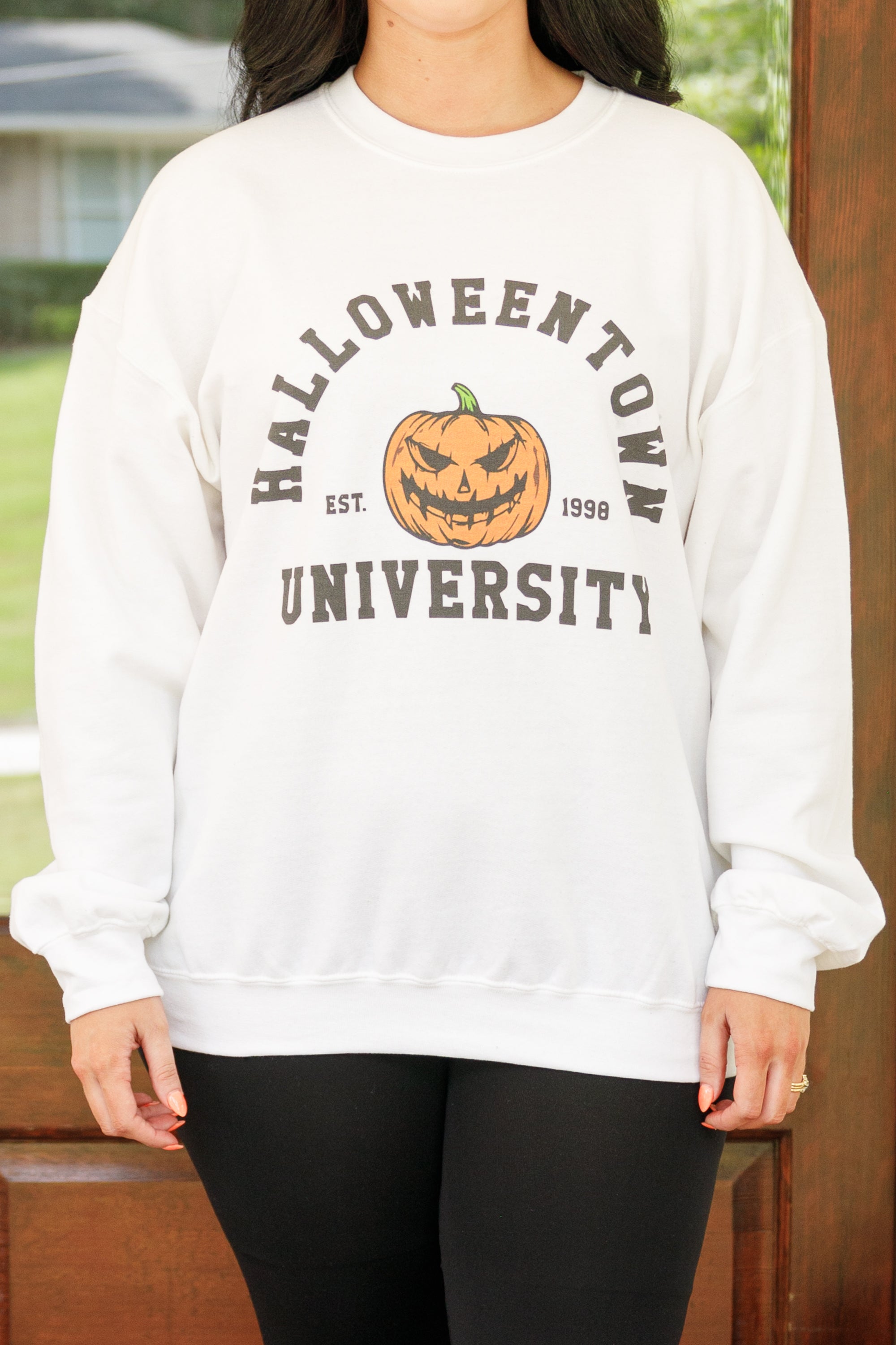 Halloweentown Mascot Sweatshirt. White