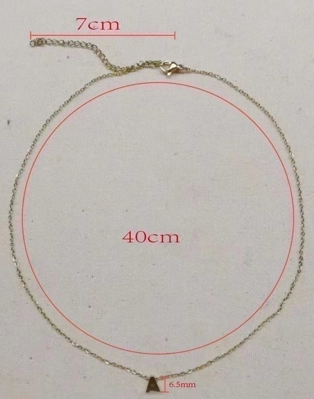 Minimalist Letter Stainless Steel Carving Necklace