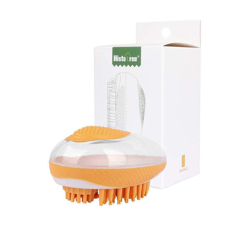 2-in-1 Pet Bath & Grooming Brush - Soft Silicone Dog and Cat Massage Comb