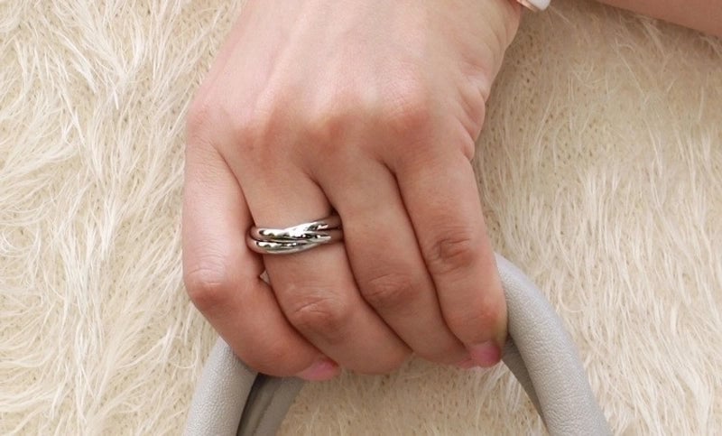 Simple Three-ring Titanium Steel Ring