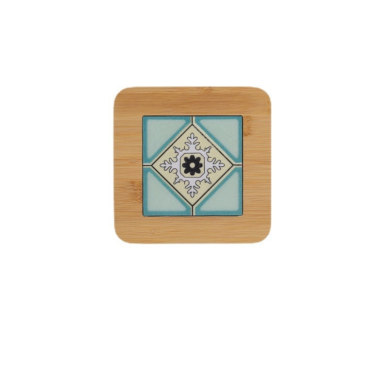 Simple Anti-scald Table Mat Heat Insulation Board Wooden Mat Thickened Teppanyaki Wooden Mat Hot Charcoal Wooden Mat Heat-resistant Casserole Bowl Mat