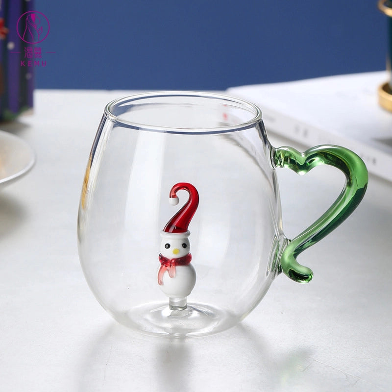 Christmas Casual Vacation Solid Color Borosilicate Glass Water Bottles 1 Piece