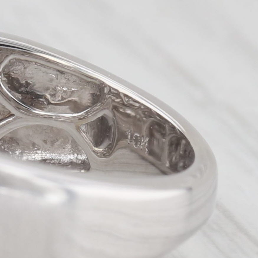 0.90ctw Diamond Men's Ring 10k White Gold Size 10 Wedding Band