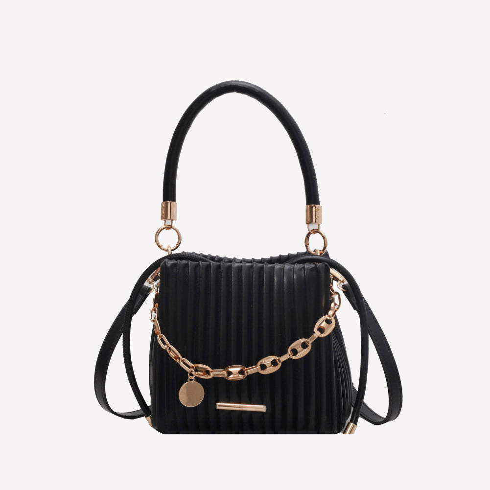 Net Style  Chain Shoulder Bucket Messenger Bag