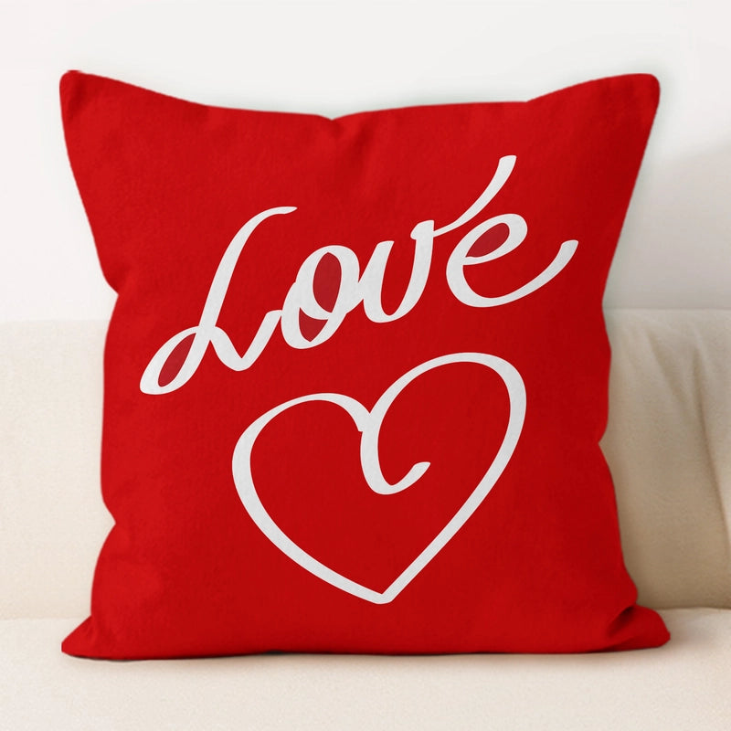 Valentine'S Day Minimalist Letter Plush Throw Pillow Pillow Cases Couch & Sofa Decor