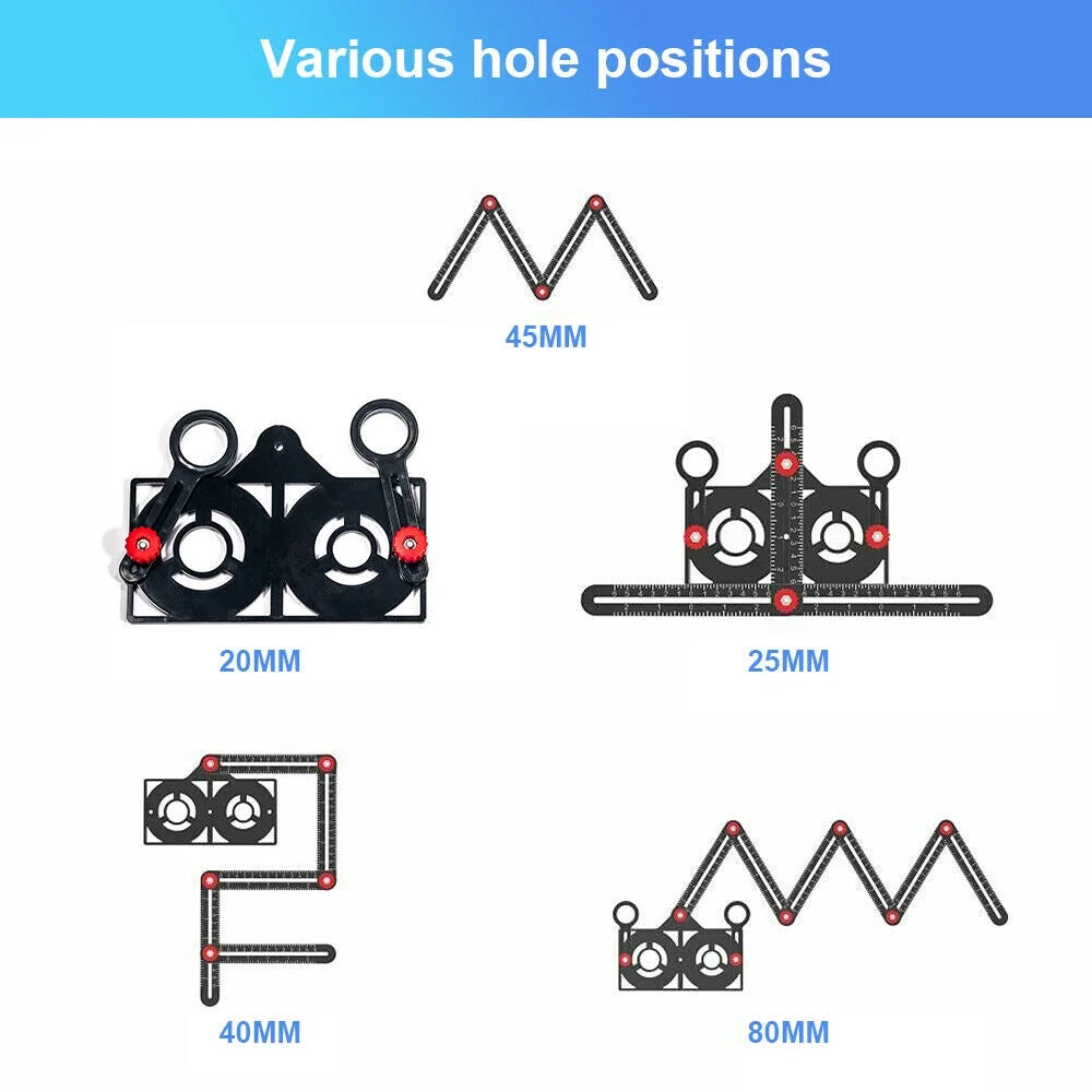 ALUMINUM ALLOY MULTI-ANGLE MEASURING RULER