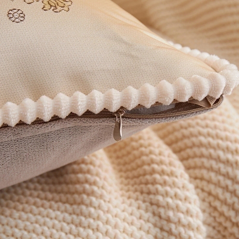 Vacation Flower Polyester Pillow Cases