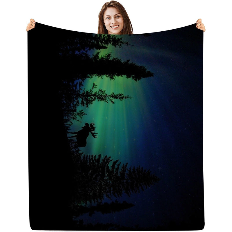 Halloween Casual Flower Bat Skull Polyester Blanket Couch & Sofa Decor