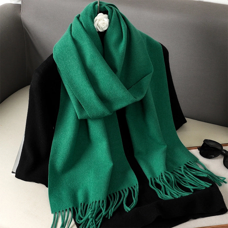 Women's Elegant Solid Color Imitation Cashmere Scarf