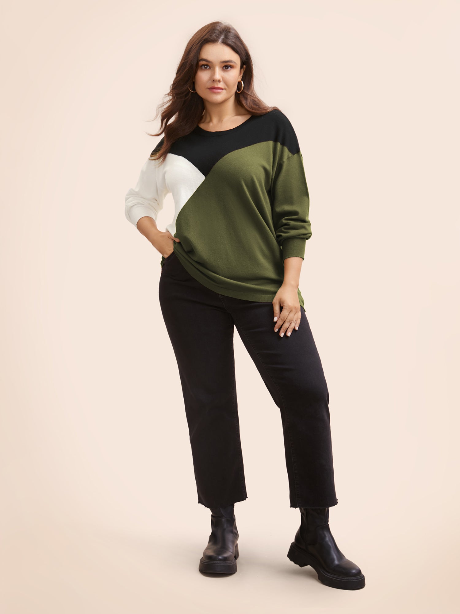 Supersoft Essentials Colorblock Contrast Pullover