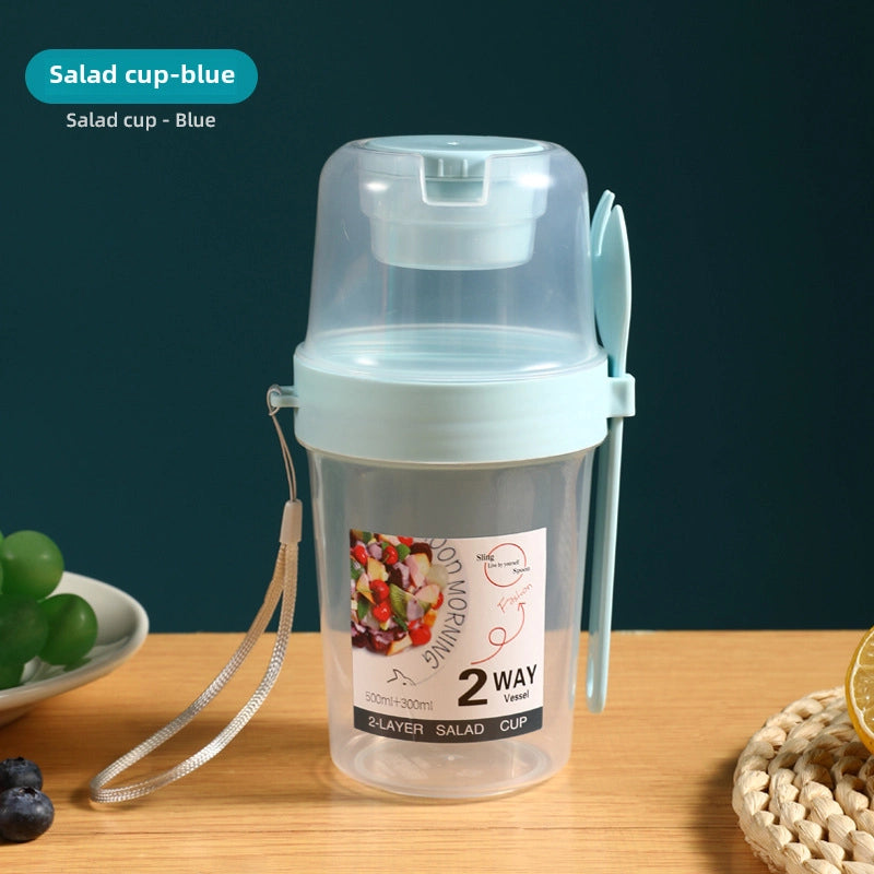 Net Red Salad Cup Light Food Fat Reduction Portable Cup Fruit Oatmeal Yogurt Cup Breakfast Salad Cup Fitness Salad Cup