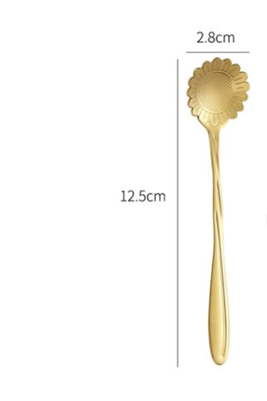 Casual Flower Stainless Steel Spoon