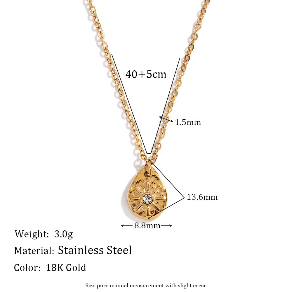 Fashion Irregular Geometric Stainless Steel 18K Gold Plated Necklaces