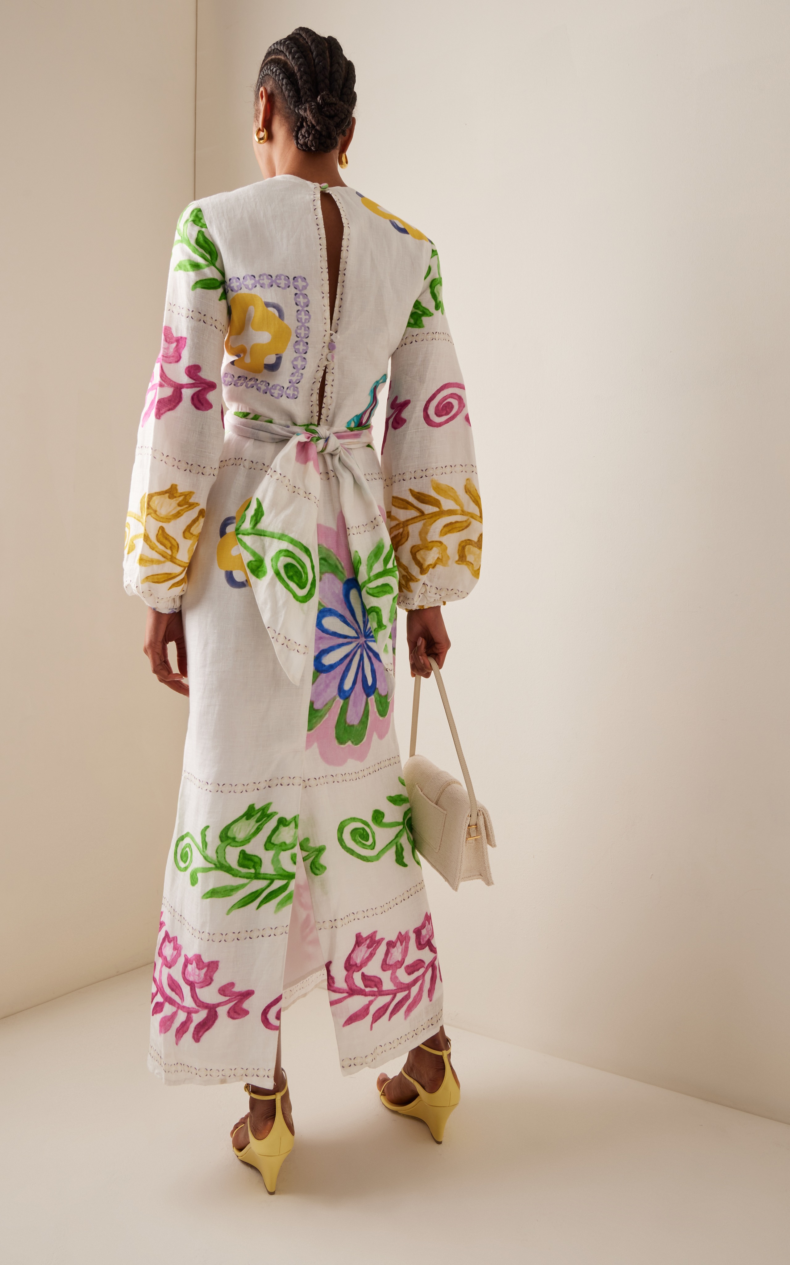 White Printed Maxi Dress