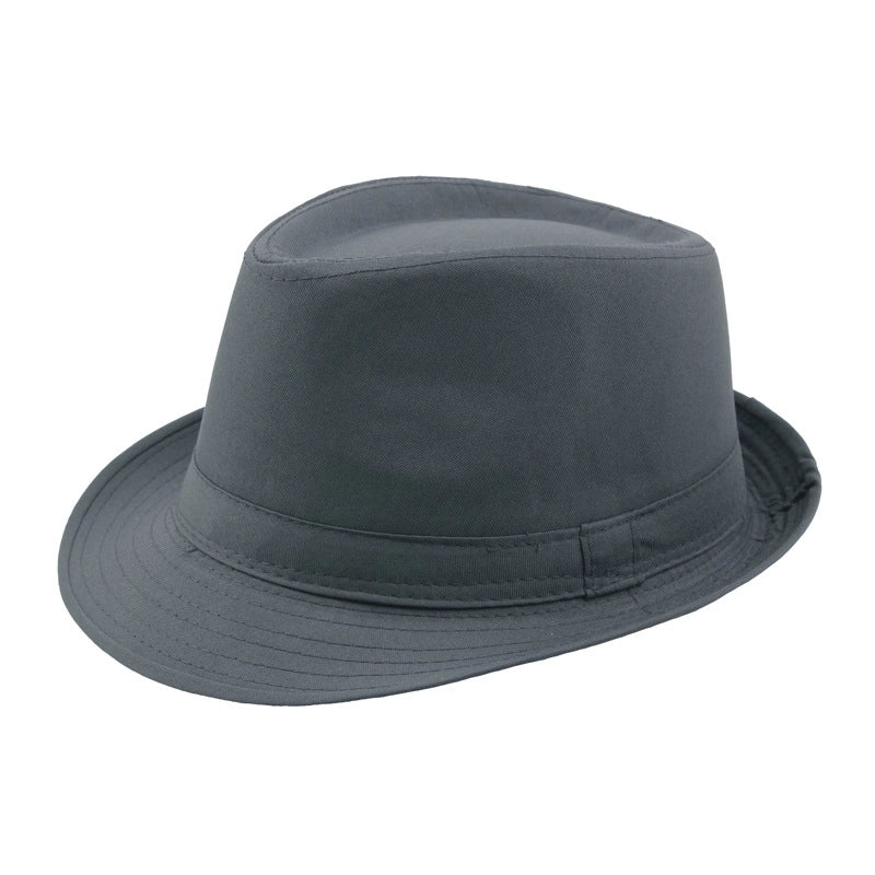 Unisex Basic Minimalist Solid Color Crimping Fedora Hat