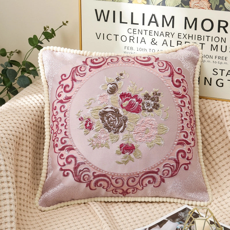 Elegant Classical Flower Polyester Throw Pillow Pillow Cases