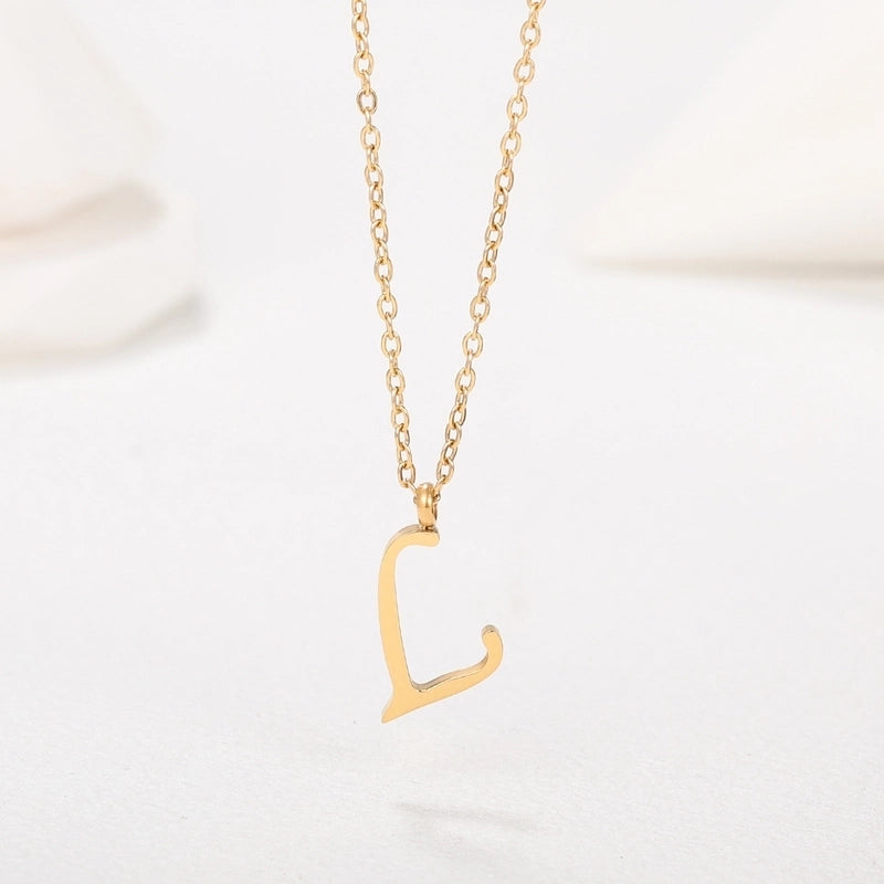 Minimalist Letter 201 Stainless Steel 18K Gold Plated Plating