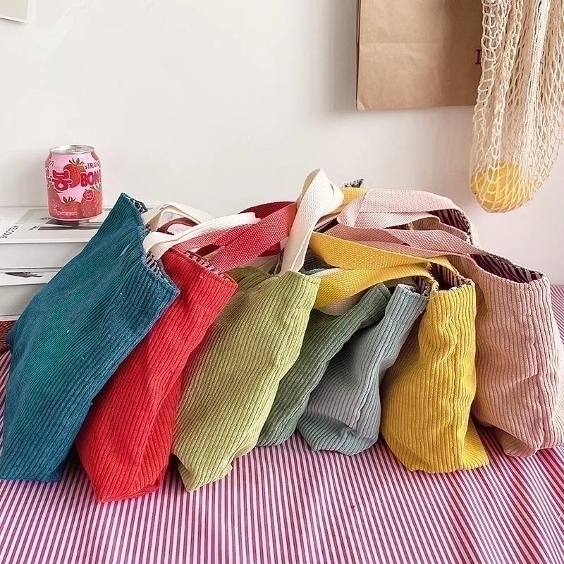 Women's Vintage Style Solid Color Polyester Shopping Bags