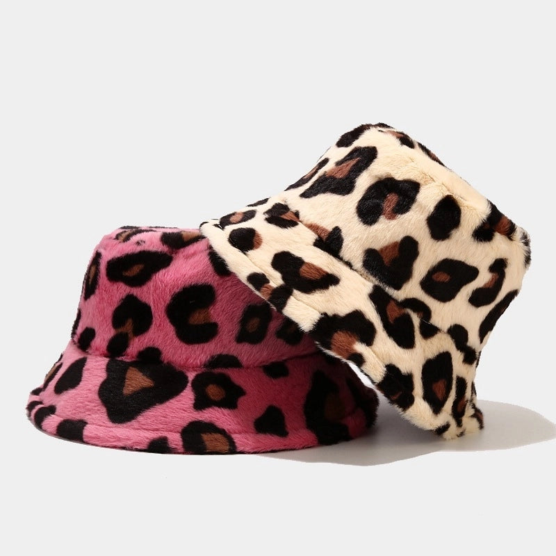 Women's Fashion Leopard Wide Eaves Bucket Hat
