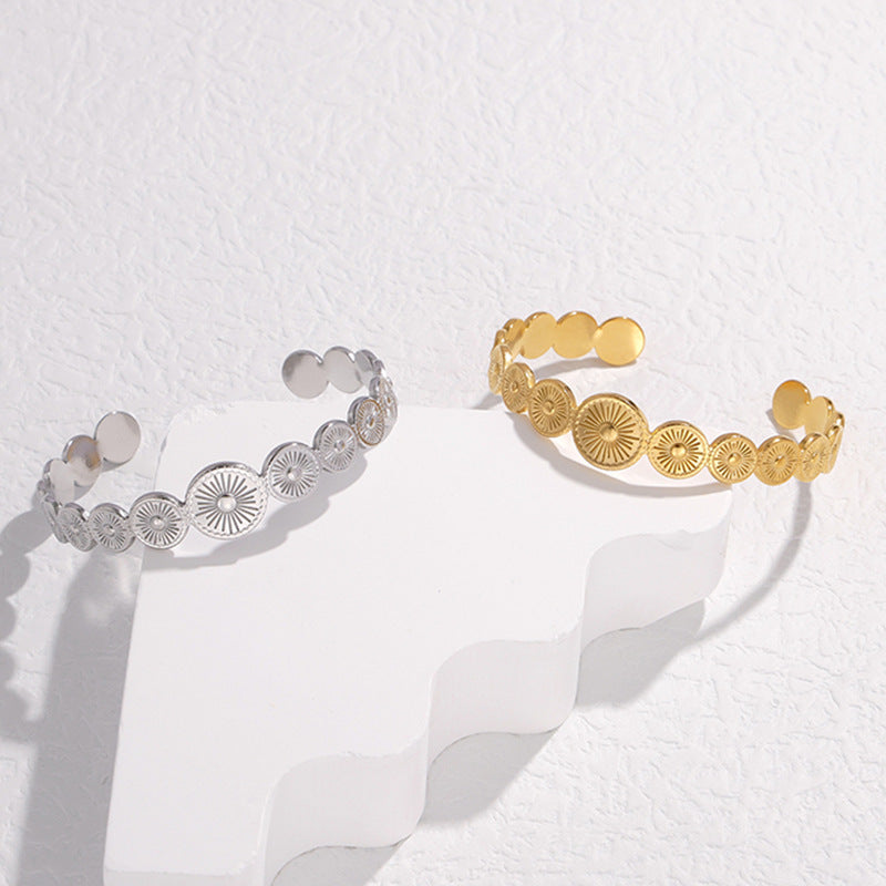 Round Stainless Steel Electroplating Bangles